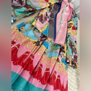 2 piece set! Amazing work or play shirt & skirt in bold colors 🧡❤️💜🩷💚💛💙